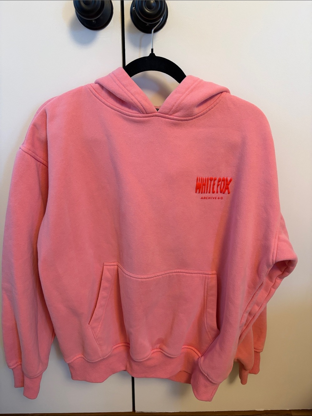 White Fox Boutique Pink Logo Hoodie - Women’s Pullover